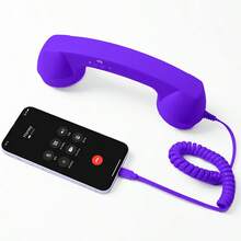 Vintage Landline Phone Handset Call Microphone, 3.5mm / Type‑C Direct Plug‑In Handset Microphone With Volume Control Anti‑Tangle Cable For Smartphones - View 30