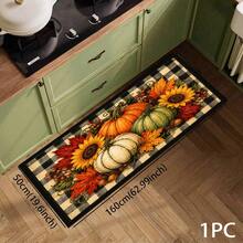 Autumn Pumpkin Pattern Printed Long Runner Rug, Home Indoor Decor, Kitchen Long Runner, Entryway Doormat, Hallway Entrance Decor, Bedroom Bedside Rug, Living Room Rug, Laundry Room Rug, Bathroom Mat, Suitable For Apartment, Dorm And Home Daily Decor - Multicolor - View 15