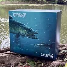 1pc Fishing Halloween, Christmas Holiday Calendar - Halloween And Christmas Gifts For Fishing Enthusiasts, Includes Fishing Lures And Accessories, Suitable For Men, Boyfriend, Brother, Random Style - Blue - View 1