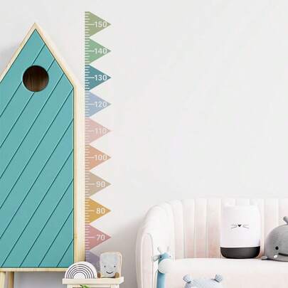 1pc Children's Height Measurement Chart 60-150cm Rainbow Color Number Scale, Living Room Or Bedroom Door Decor