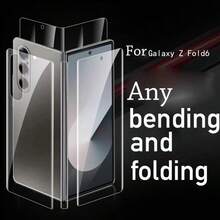 1 مجموعة متوافقة مع سامسونج جالاكسي Z Fold 8 Ultra، جالاكسي Z Fold 8، جالاكسي Z Fold 7، جالاكسي Z Fold 6 فيلم حماية الشاشة TPU مجموعة كاملة فيلم هيدروجيل الشاشة الداخلية + الشاشة الأمامية + الشاشة الخلفية شفاف فائق الوضوح مقاوم للخدش مقاوم للسقوط تغطية كاملة حماية الشاشة القابلة للطي فيلم ناعم - شفاف - مشاهدة 4