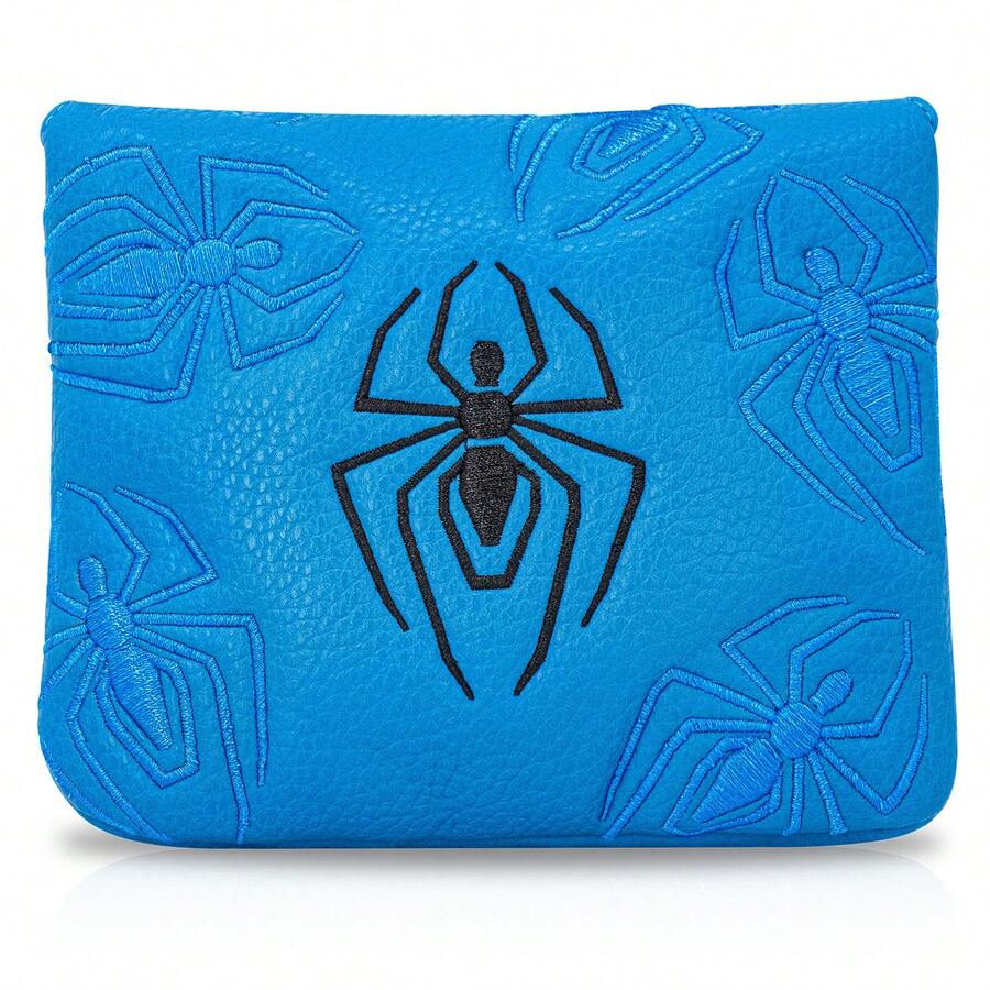 1pc Spider Embroidery Magnetic Golf Putter Headcover, Hammer Putter Protector - Multicolor - View 1