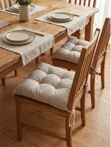 Made In Turkey Cushion 40*40 For Office & Garden & Kitchen Soft With Tie - Apricot - View 8
