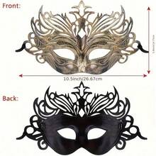 12pcs/Set Topeng Pesta Topeng Warna Vintage, Perlengkapan Pertunjukan Pesta Karnaval Halloween, Pengiriman Acak - MultiWarna - View 4