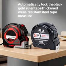 New Steel Tape Measure, All-Black Anti-Drop Wear-Resistant Shell, Durable Steel Tape Measure - 118.11 Inches/196.85 Inches/295.28 Inches/393.7 Inches, Easy-To-Read Display, With Thickened ABS Shell, Retractable, Suitable For Woodworking, DIY, Professional Measurement, Home Use Durable Tool, Sturdy Construction, Multi-Functional Repair Tool And Construction Accuracy - Multicolor - View 3