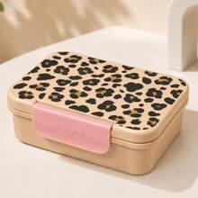 Portable Clamshell Bento Box With Compartments Lightweight Printed Lunch Container Leakproof Food Carrier For Student Worker Outdoor Daily Use - Western - View 6