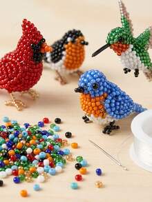 1件 3D串珠動物套裝，升級版串珠刺繡套件附英文說明書，高級手工串珠套裝，適合初學者與手工藝愛好者，DIY藝術與家居裝飾 - 多款 - 查看 2