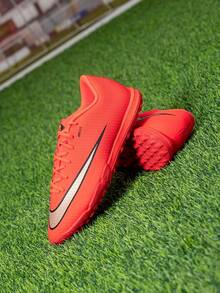 Nike Men's Football Shoes VAPOR 17 ACADEMY TF 26 Summer New Turf Football Shoes IO5002-600 - Red - View 1