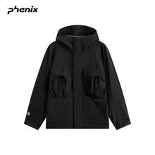 Phenix ALK Outdoor 3L Woven Jacket Men 2026SS Waterproof Windproof Softshell Coat - Black - View 4