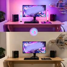 2 buah Lampu Meja Ambient LED IC RGB, Lampu Malam LED Pintar, Dekorasi Rumah, Berbagai Mode Suasana & 16 Juta Warna, 3 Mode Kontrol, Mode Sinkronisasi Musik Dinamis, Cocok Untuk Kamar Tidur, Ruang Bermain Game, Lampu Latar TV, Dekorasi Natal dan Halloween - Lampu Meja LED - View 9