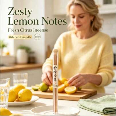 Premium Oriental Lemongrass Incense Sticks, Refreshing Herbal Citrus Aroma Incense, Natural Incense Sticks For Meditation, Indoor Ambience Creation