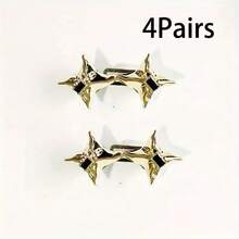 1Pair/2/3/4Pairs Fashion Star-Shaped Denim Belt, Adjustable Buckle, Fashion Denim Waist Fixer, Adjustable Waist, Star-Shaped - A - View 17