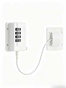 1 pieza Cerradura con contraseña para refrigerador y congelador, cerradura antirrobo para puerta de refrigerador, apta para refrigerador de cocina, cajones de gabinete, armario, ventanas, puertas - No se requieren herramientas ni perforación - Negro - Ver 13