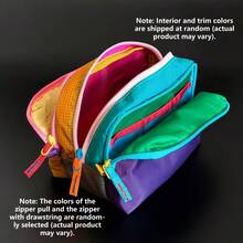 Tas Kosmetik Blok Warna yang Dipersonalisasi, Tas Organizer Kosmetik Kapasitas Besar Multi-Lapisan, Tas Perlengkapan Mandi Portabel untuk Perjalanan dengan Warna Kontras yang Modis - MultiWarna - View 5