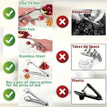 1pc/Cherry Pitter, Cherry Pitter, Cherry Pit Remover, Olive Pitter, Fruit Pitter, Cherry Pitter - Multicolor - View 9