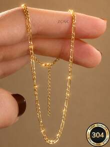Conjunto de 3 collares de acero inoxidable 304 de 2026 Otoño/Invierno, conjunto de cadenas de cuello exquisitas chapadas en oro de 18K, joyería de cadena multicapa con colgante de cruz y hoja, collar a prueba de agua y de baja alergia, regalo ideal de Navidad, accesorio diario para fiestas y vacaciones, regalo de Halloween, Navidad y Año Nuevo - Dorado - Ver 8