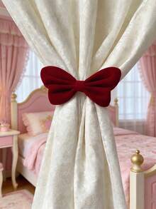 4pcs/2pcs Colorful Bow Curtain Tiebacks, Adjustable No-Drill Design, Decorated With Faux Pearls, Suitable For Bedroom, Living Room, Dining Room, Classroom, Hotel, Tea Room, Guest House, Etc. - one-size - View 5