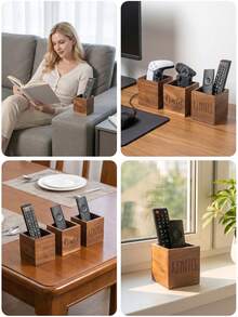 Remote Control Storage Box TV Remote Organizer Desktop Remote Control Holder Bedside Table Living Room Bedroom Women Home Media Storage Remote Control Box Home Essentials Room Decor Home Decor Storage Organizer - Multicolor - View 7