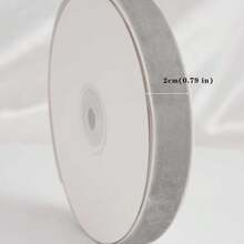 Grey Flocked Ribbon Christmas Ribbon For Gift Wrapping, Christmas Tree Decor, Wreath Decoration, Christmas Hanging Ornaments, Flocked Satin Ribbon Bows 1/4 Inch X 10 Yards (Multiple Sizes Available) With Paper Spool For Easy Storage - Grey Size 10 - View 12
