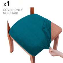 Stretch Soft Velvet Chair Seat Slipcover, Removable Washable Dustproof Chair Cushion Protector, Universal Seat Pad Cover Suitable For Kitchen, Dining Room And Hotel - Multicolor - View 18