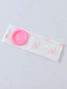 1件女款時尚多巴胺鈕扣裝飾蝴蝶結愛心花卉格紋印花柔軟防滑髮箍，彈性瑜伽運動髮帶，適合日常穿搭與多種場合的百搭髮飾 - 彩色 - 查看 8