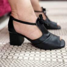Lola MF Sandal | 4.5cm Block Heel | Exclusive Design | True To Size | Premium Comfort Insole - Black - View 5