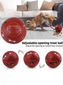 Paw & Bone Print Pet Treat Dispenser Ball, Adjustable Food Release Size, Slow Feeding Anti-Gulping, Interactive Puzzle Toy For Dogs And Cats, Home Boredom Relief & Training Supplies - Multicolor - View 4