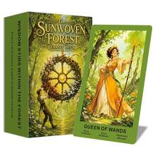 Mazo de Tarot Sunwoven Forest, 78 cartas, hermoso tema de naturaleza, colección de arte, apto para principiantes, con guía de papel en 4 idiomas (EN/RU/ES/FR), regalo de estilo de vida estético - Multicolor - Ver 1