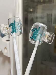 Cute Fashionable Toothbrush Holder, Home Family Toothbrush Rack, Travel Dust-Proof Protection, Home And Travel Dual-Use Storage, Portable, Toothbrush Holder Protector, Suitable For Home And Travel Use, Travel Toothbrush Holder, Cute Toothbrush Holder, Toothbrush Storage Holder, Home Storage, Travel Essential, Cute Design, Fashionable Storage - Multicolor - View 3