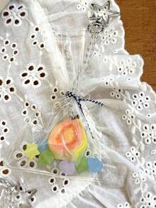 Cute Summer Fruit Bag Keychain, Sweet Strawberry Pendant For Girls, Bag & Phone Charm. Parts Color And Quantity Shipped Randomly. - Silver - View 16
