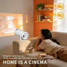 Compact Lightweight Mini Projector Designed For Android Users. Supports 4K High Definition And Local 720P Resolution, Making It An Ideal Choice For Home Theater Setup Due To Its Built-In Application System. - White - View 8