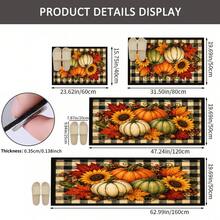 Autumn Pumpkin Pattern Printed Long Runner Rug, Home Indoor Decor, Kitchen Long Runner, Entryway Doormat, Hallway Entrance Decor, Bedroom Bedside Rug, Living Room Rug, Laundry Room Rug, Bathroom Mat, Suitable For Apartment, Dorm And Home Daily Decor - Multicolor - View 6