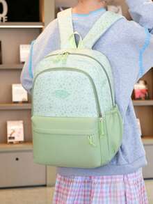 Nuevo Set de Mochila de 3 Piezas con Estampado de Leopardo en Bloques de Color, Mochila Escolar de Gran Capacidad y Ligera para Estudiantes con Estuche para Lápices y Bolsa de Almuerzo, Mochila Casual para Viajes al Aire Libre, Desplazamientos y Estudio para Estudiantes de Secundaria - Multicolor - Ver 11