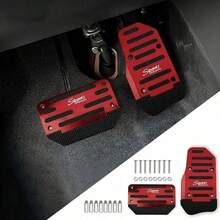2 Sets Non-Slip Car Pedal Set - Alloy Brake, Accelerator, Clutch Pedals - Suitable For Sedan, SUV, ATV - Automatic Transmission Replacement Kit, Non-Slip Rubber Foot Pads, Durable Foot Pedals|Ergonomic Foot Pedals|Durable Foot Pedals New Year Model - A - View 13