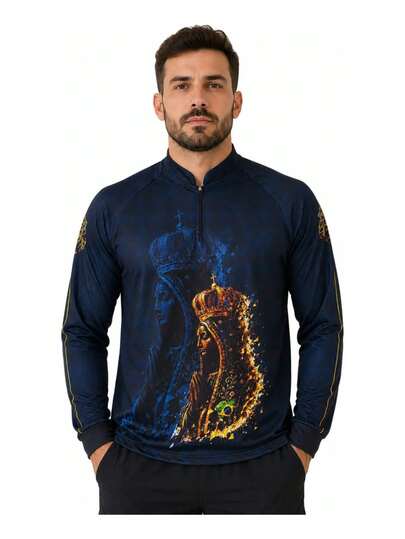 Camisa Camiseta Nossa Senhora Da Aparecida Com Proteção Uv50+