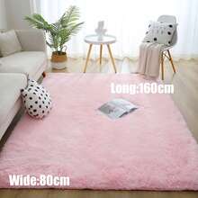 eluckya Soft And Fluffy Black Shag– Luxurious Plush Carpet For Bedrooms And Living Rooms,Modern Shag Rug,Stain-Resistant,Perfect For Valentine's Day,Room Decor,Home Decor, Bedroom Decor.Halloween Decor,An Ideal Choice For Home Decor And Dorm Rooms. - 粉色 - 查看 14