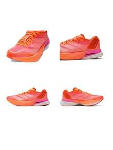 Adidas Men's Women's Running Shoes ADIZERO BOSTON 13 Racing Training Running Shoes Breathable Mesh Upper Athletic Shoes LB8524 - Bright Orange/bright White/glittery - View 10