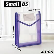 A4/B5 Transparent Snap-Button Expandable File Bag,Durable Multi-Color PP Folding Pockets,Lightweight Waterproof Storage For Students & Office,Cute Campus Stationery Organizer,Daily Commute,Study Group,Travel Essential - Vertical - View 27