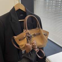 A Stylish, Unique Everyday Handbag; A Modern, High-Capacity Women's Shoulder Bag Suitable For Work, Commuting, And Campus Life. - Brown - View 2