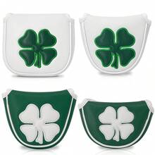 Four-Leaf Clover Design Golf Club Head Cover And Putter Cover - Durable And Fun Protective Accessory For Golf Lovers And Game Enthusiasts | Perfect For Daily - Multicolor - View 2