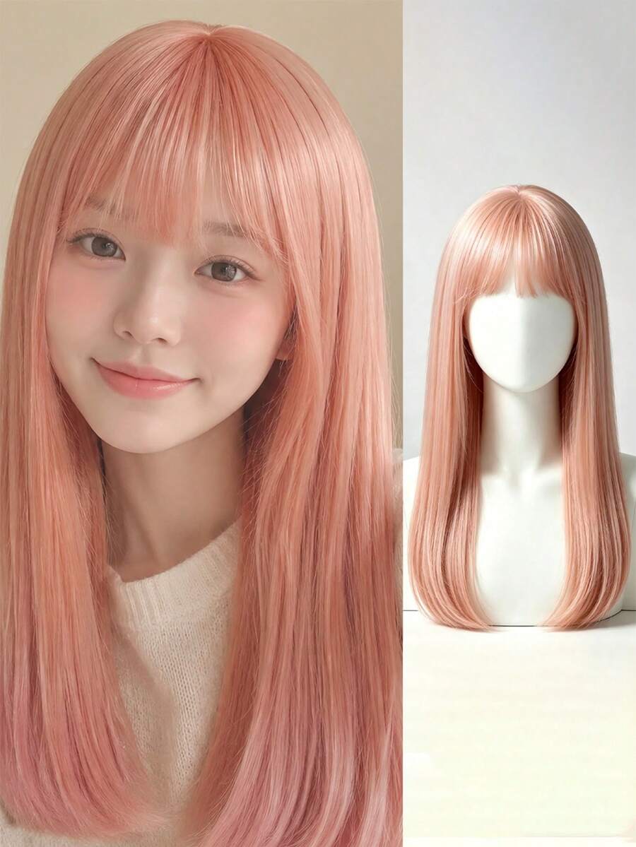 Straight Bangs Hairpiece For Women, Natural Imitation Real Hair Topper, Volumizing And Height-Increasing Seamless Hair Extension Tool - Multicolor - View 1