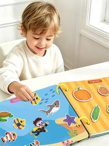 Animal Transportation Theme Cartoon Sticker Travel Book, Sticker Educational Game Paste Book Toy Gift - Multicolor - View 7