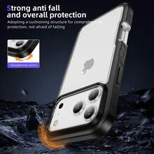 Casing Ponsel: Kompatibel dengan iPhone 17 Pro Max 16 15 14 13 12 Pro Max, Menampilkan Desain Patchwork Dua Warna, Modis dan Minimalis, Memberikan Perlindungan Menyeluruh, Tahan Guncangan dan Casing Pelindung Ponsel yang Tahan Lama. - Merah muda transparan - View 9