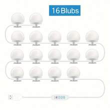 1pc Adjustable Brightness Makeup Light Strip, USB Powered Vanity Light, 3 Color Modes (White/Warm/Neutral), Shadowless Makeup Lighting, Suitable For Dressing Room, Vanity, Live Streaming, Suitable For Bar, Home And Entertainment Venues - 3 Light Color - View 9