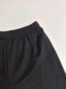 Lurzo Girls' Y2K Casual Retro Straight Leg Pants, Vintage Number 96 + Five Star Print, Comfortable Drape, Suitable For Campus And Outdoor - Black - View 8