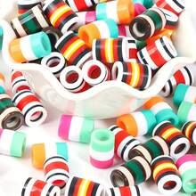 50pcs 10*13mm Vibrant Resin Cord Ends - Large Hole Plastic Cord Tips, Suitable For Hoodie Drawstrings, Pants Drawstrings, Shoelaces And Fashion Decoration - Multicolor - View 4