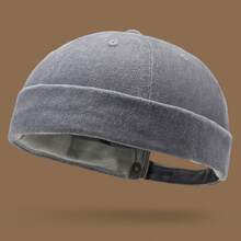 1pc Women's Brimless Sailor Hat, Vintage Rimless Felt Baseball Cap, Unisex Breathable Adjustable Hip Hop Hat For Spring/Autumn Outdoor Sports - Solid Color Brimless Hip-hop Cap - View 14