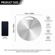 1 buah/2 buah/3 buah/Papan Potong Bundar Stainless Steel untuk Rumah dan Luar Ruangan, Papan Potong Tahan Aus dan Anti Jamur, Papan Potong Sayuran Multifungsi, Papan Penggiling Adonan Besar, Papan Pencair Daging Sapi - warna baja tahan karat - View 4