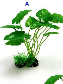 1件仿真水族箱装饰品，人造水族箱植物，ABS塑料鱼缸装饰，逼真的水生植物装饰，适用于淡水鱼缸，为鱼虾提供天然的躲藏和休息场所。 - A - 查看 20