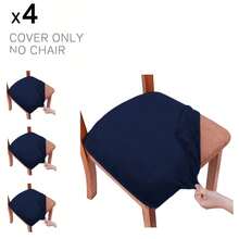 Stretch Soft Velvet Chair Seat Slipcover, Removable Washable Dustproof Chair Cushion Protector, Universal Seat Pad Cover Suitable For Kitchen, Dining Room And Hotel - Multicolor - View 46